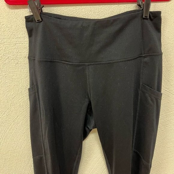 Z By Zella High Rise 7/8 Daily Pocket Leggings Stretch Womens Black Size Medium - Picture 3 of 5